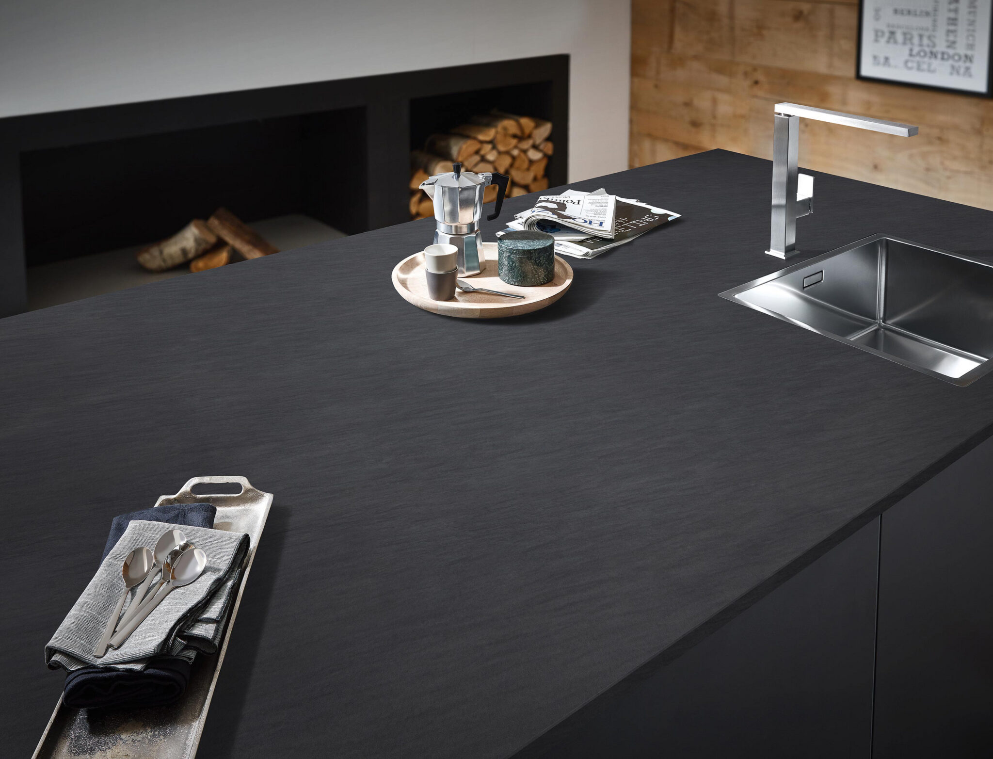Lechner Natursteinarbeitsplatte_Anthracite_black