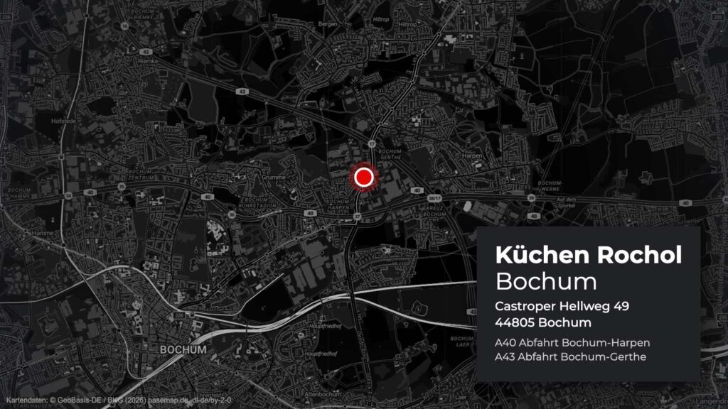 Anfahrt zum Küchenstudio Bochum von Küchen Rochol am Castroper Hellweg 49
