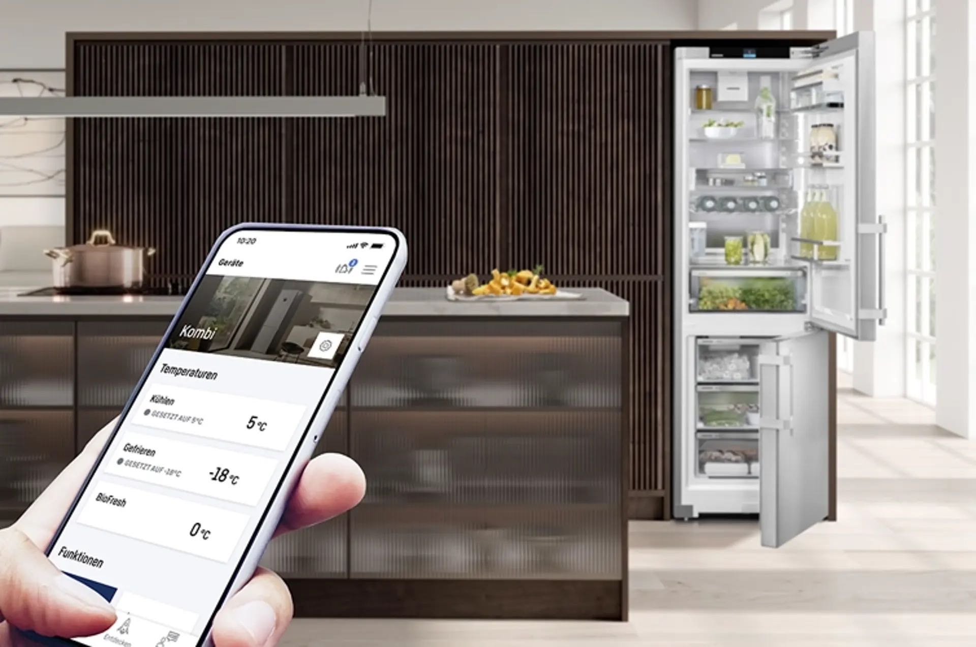 Liebherr SmartDevice App am Kühlschrank