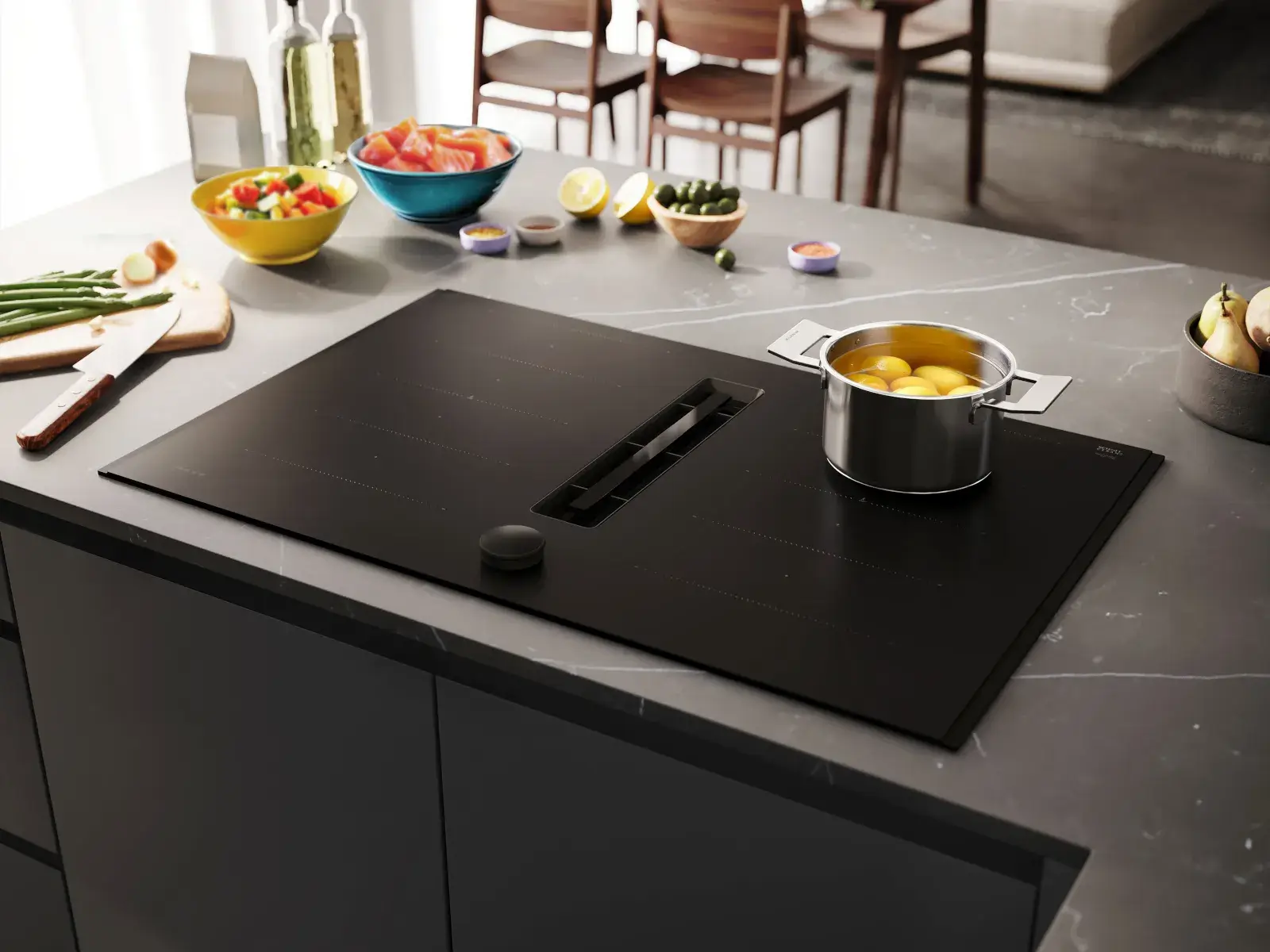 Neff Induktionskochfeld mit Twist Pad Matt Black