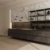 Häcker Design Küchenzeile Blackwood mit Bronze-Hochschrank