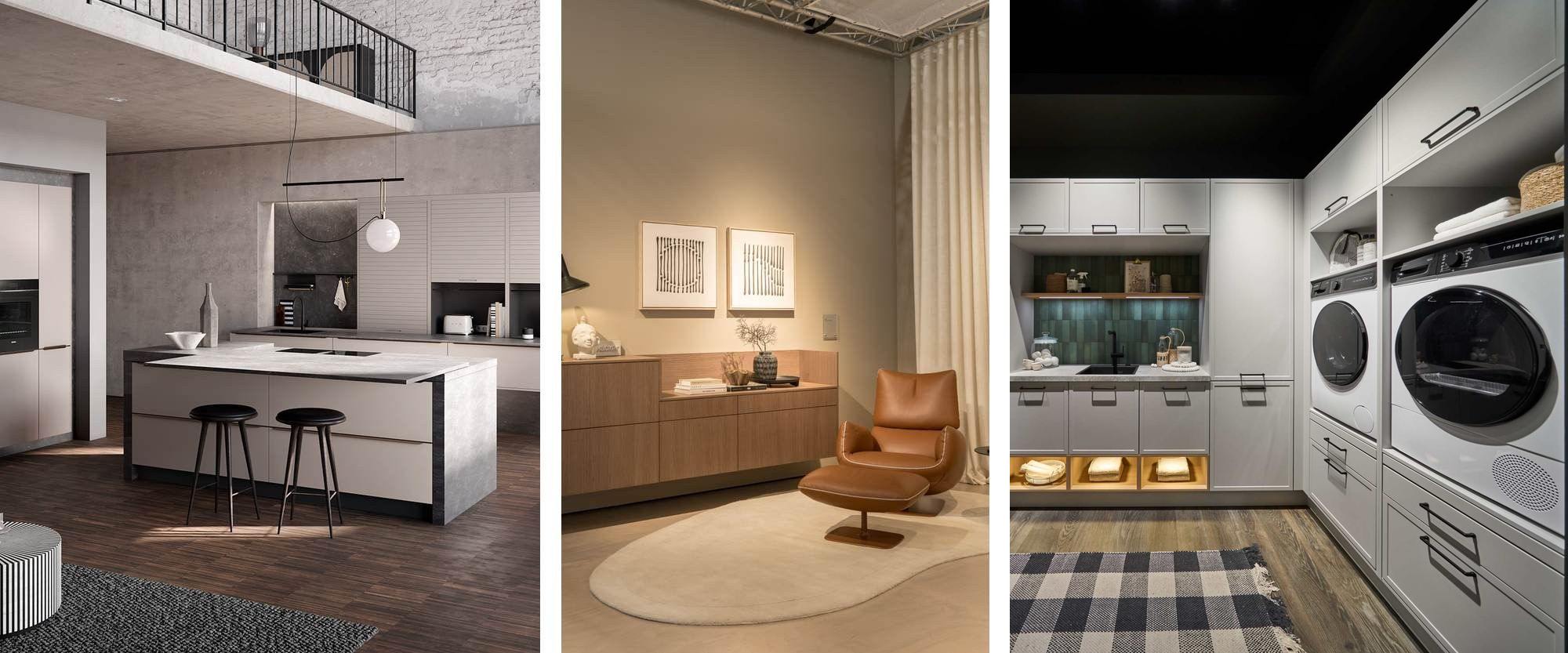 LIVING³: Küche, Wohnen und Hauswirtschaftsräume von Häcker Küchen